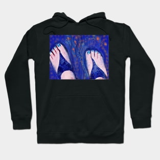 Sandals and Tiny Fish Hoodie